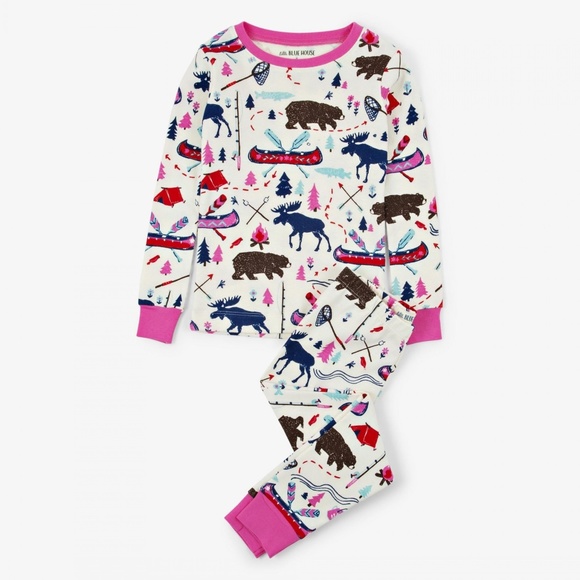 Little Blue House Pretty Sketch Country Pajama Set - Picture 1 of 1